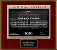 Michael A. Gottlieb 2020, AV Preeminent, Judicial Edition