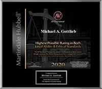 Michael A. Gottlieb 2020, AV Preeminent, Martindale-Hubbell